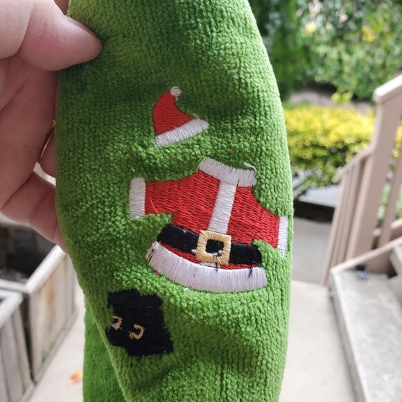 Brand New Christmas Kitchen Towels Santa Suit, Stocking Festive Holiday Set Of 2 - Picture 6 of 9